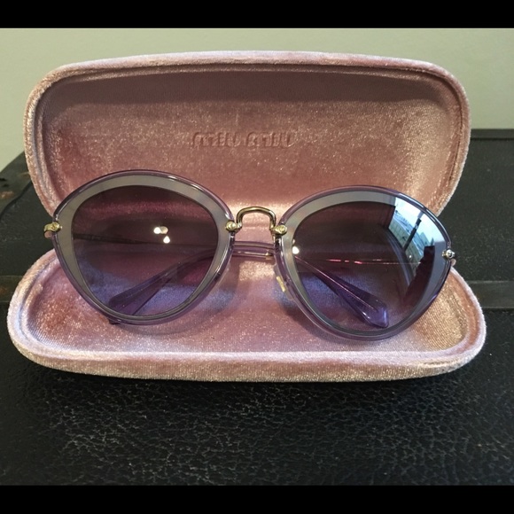 Miu Miu Purple Cat Eye Sunglasses - Picture 2 of 5